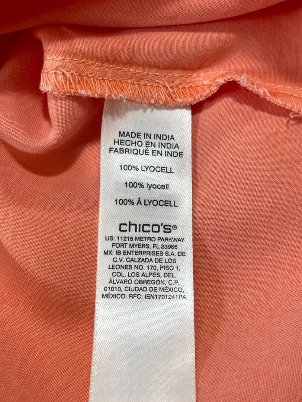 Chico's Long Sleeve Button Down Shirt Size 1 - Picture 7 of 11